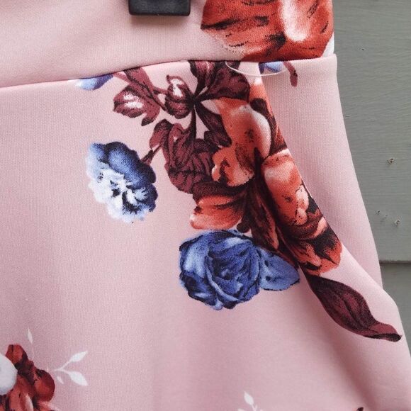 Potters Pot Rose Floral Circle Skirt size Large - Picture 6 of 7